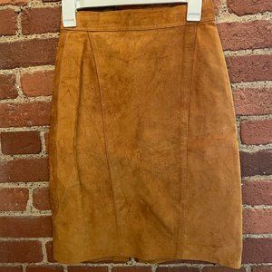 Suede Skirt High Waisted